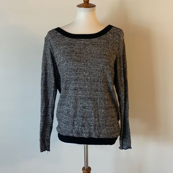 Hard Tail Tops - [Hard Tail] Gray/Black Knit Blouse - Size Small